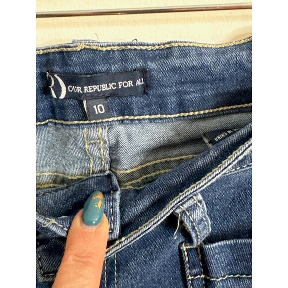 High Rise Cropped Wide Legged, Our Republic For All Jeans, Women's Size 10 - Picture 4 of 9